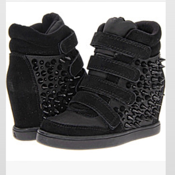 spiked wedge sneakers